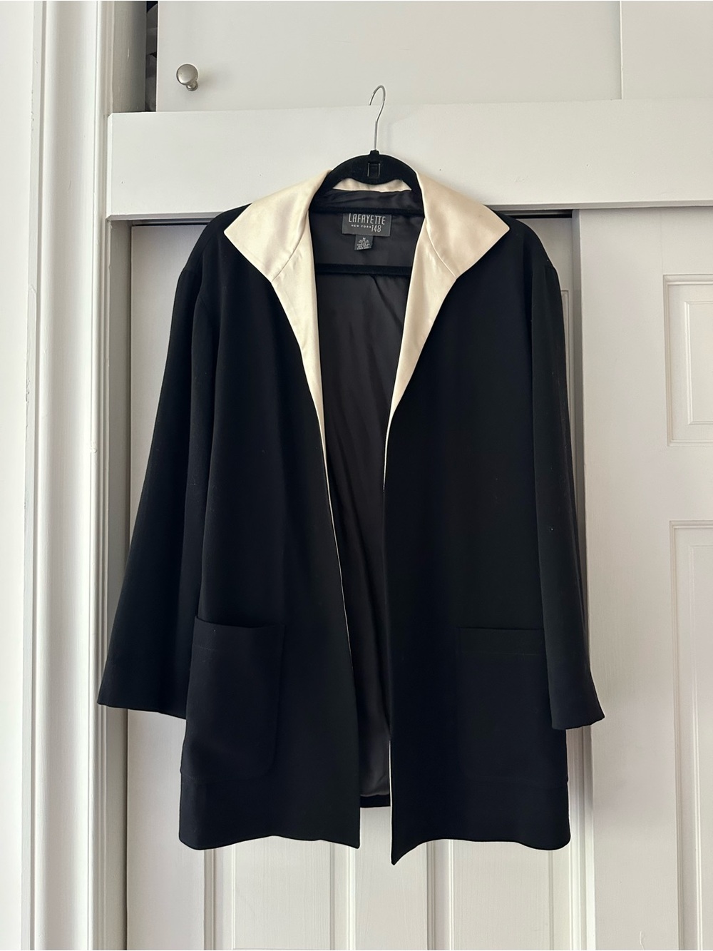 RARE VTG Lafayette 148 Smokers Jacket Blazer with Wool and Silk